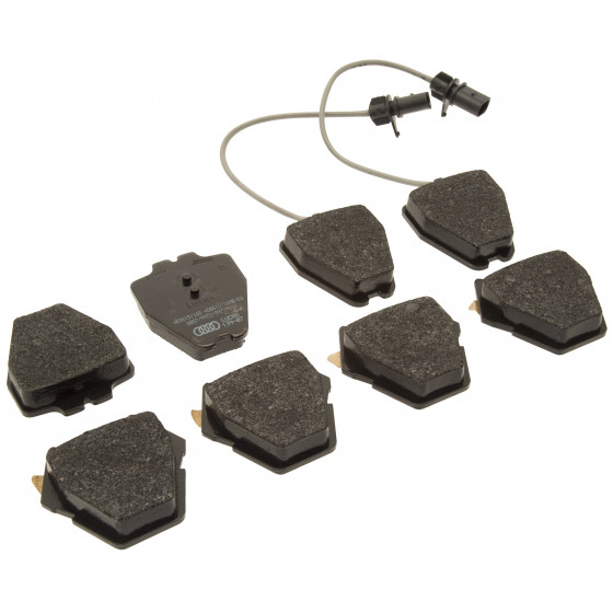 Brake Pad Set (Front, Oval Sensors, D912A, Genuine) - 4B0698151S