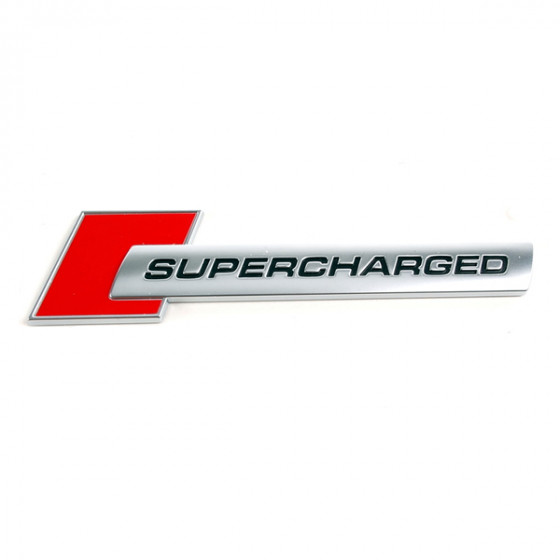 Red "Supercharged" Badge - 4F0853601A2ZZ