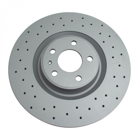 Brake Rotor (Front, Coated, 356x34, Cross-Drilled) - 4G0615301T