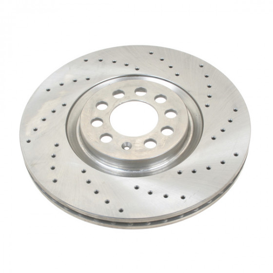 Brake Rotor (Front, Cross-Drilled, 312x25, Zimmermann) - 8N0615301A