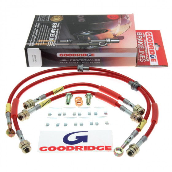 Goodridge Stainless Steel Brake Line Kit (TT Mk2 FWD) - 30080-RD