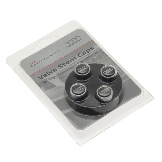 Valve Stem Caps (Audi Rings, Carbon Fiber) - ZAW071215