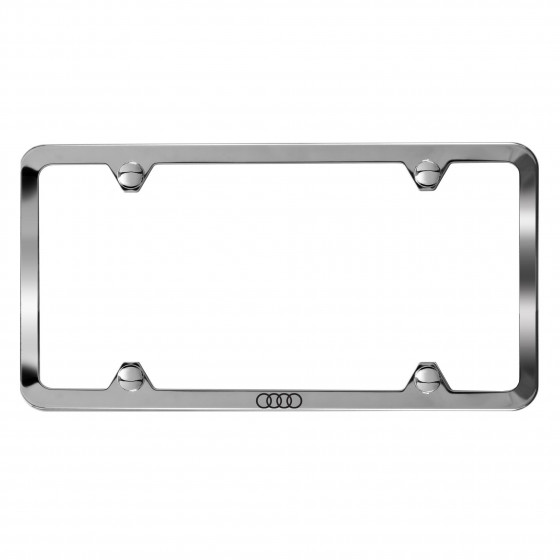 Slimline License Plate Frame (Audi Rings, Polished) - ZAW071801B