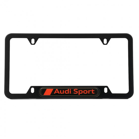 License Plate Frame (Audi Sport, Black Powdercoat) - ZAW071801SDX9
