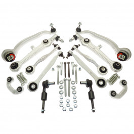 Front Upper Rearward Control Arms Sway Bars Kit for 2003-2009 AUDI A4 Quattro S4