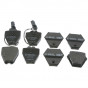 Brake Pad Set (Front, Oval Sensors, D912A, OEM) - 4B0698151S
