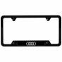 License Plate Frame (Audi Rings, Black Powdercoat) - ZAW071801HDX9
